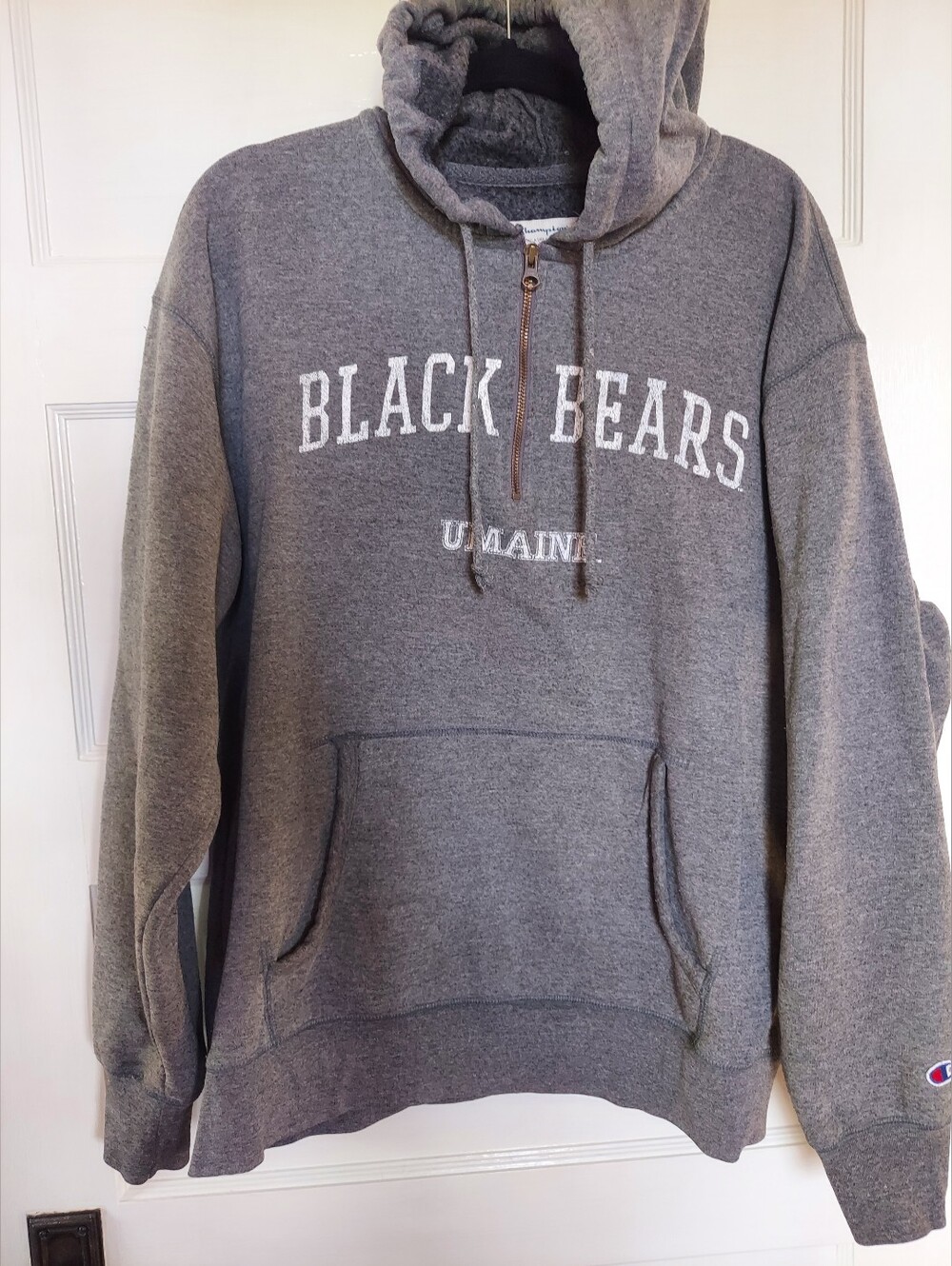 Vintage UMaine Black Bears Champion Hooded Sweatshirt